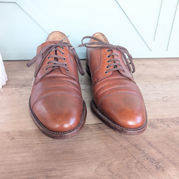 Salvatore Ferragamo Tan Leather Oxfords main image 10